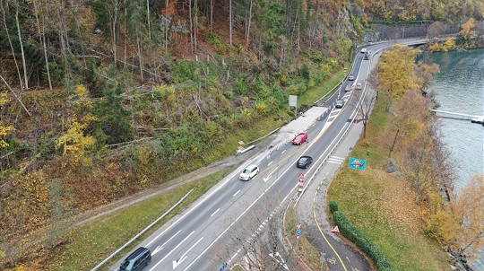  A8 westlich des Sengtunnels 